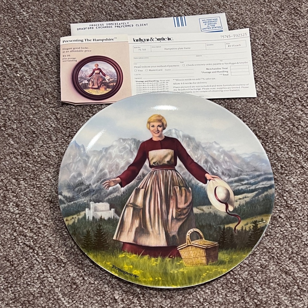 "The Sound of Music" Edwin Knowles Sound of Music Plate. 1986 - No Chips